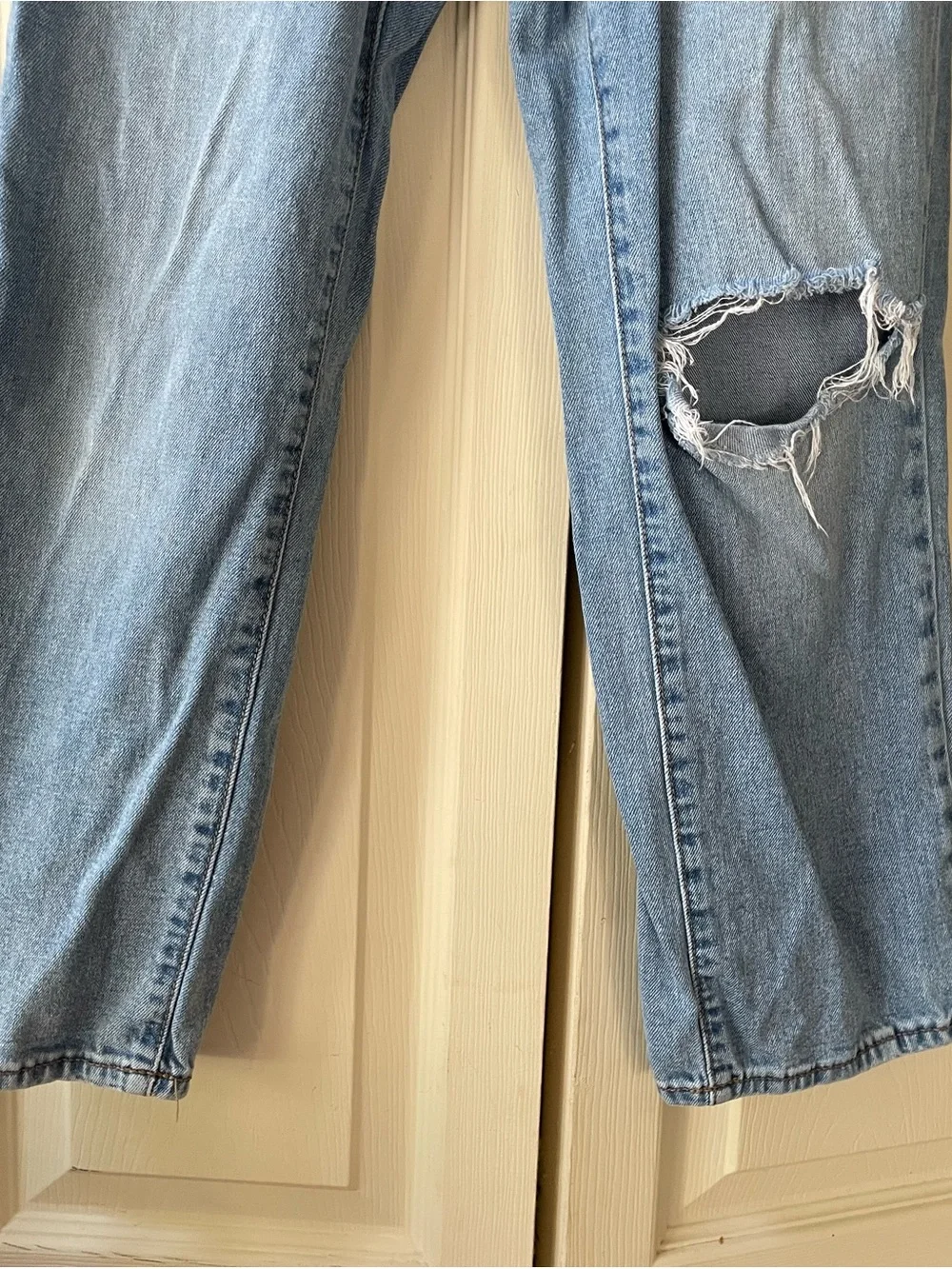 Jordache Light Blue Distressed Boyfriend Jeans